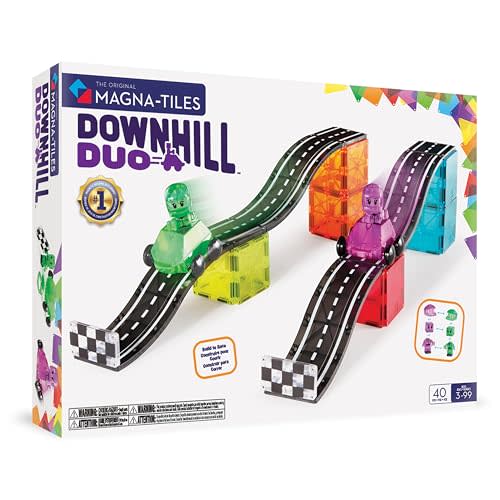 MAGNA-TILES Downhill Duo 40-Piece Magnetic Construction Set, The Original Magnetic Building Brand