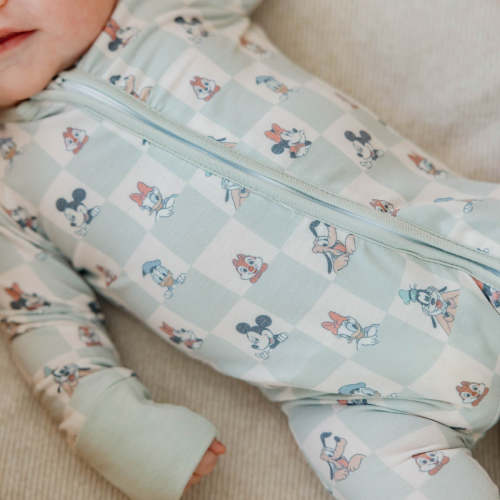Convertible Zip-Up Footie - Mickey Mouse and Friends