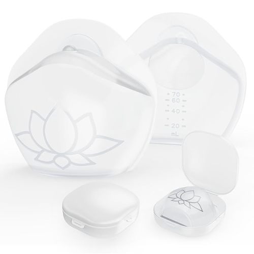 Milk Collectors for Breastfeeding Breast Milk Collector Milk Catcher for BreastfeedingMilk Catcher for Breastfeeding Post Partum Essentials Breast Feeding Essentials (2.5oz/70ml, 2 Counts)