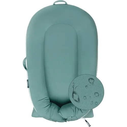 Organic Replacement Cover with Waterproof Pad | Premium Quality Spare Cover Certified Organic Cotton | [Fits Dockatot Deluxe + Docks] (Cover Only) (Sage Green, Waterproof Organic Cotton)