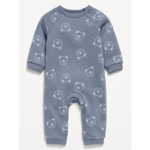 Printed Long-Sleeve Fleece One-Piece for Baby