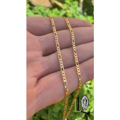 Newborn Baby Kids Girls Boys Childrens Figaro Chain Necklace 14K Gold Filled Cadena Figaro Para Bebe Ninos Gifts for Babies Baptism Birthday