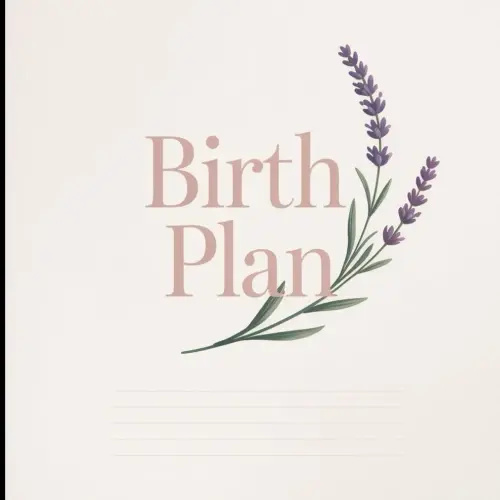 Birth Plan: Beautiful Birthing Planner with check lists and plenty of prompts to help create a comprehensive book for your preferences (c-section, home, induction, pain management)