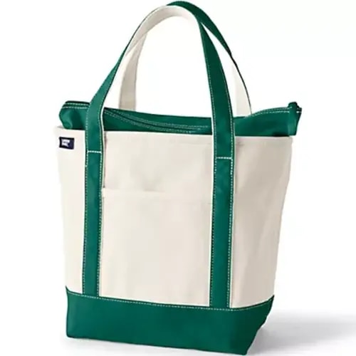 Medium 5 Pocket Open Top Canvas Tote Bag | Lands' End