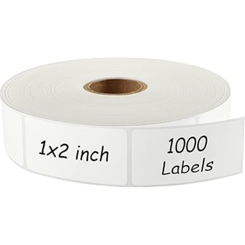 MaxGear 1000 Removable Freezer Labels 1x2 Inch, Waterproof Oil Resistant Stickers for Food Containers Pantry Jars Organization, No Residue Easy Peel Design, 1 Roll