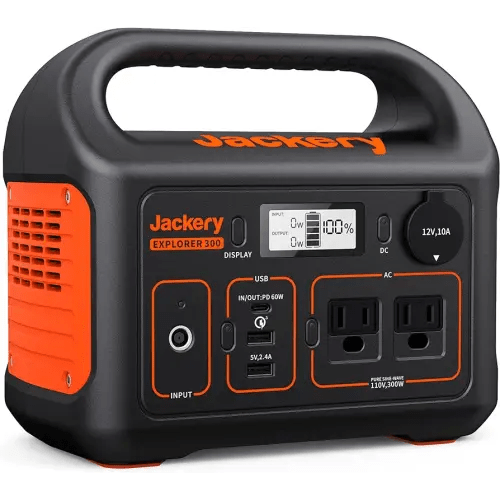 Jackery Portable Power Station Explorer 300, 293Wh Backup Lithium Battery, Solar Generator for Outdoors Camping Travel Hunting Blackout (Solar Panel Optional)