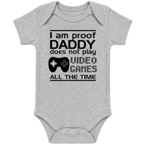 CBTwear Proof Daddy Does Not Play Video Games Baby Bodysuit