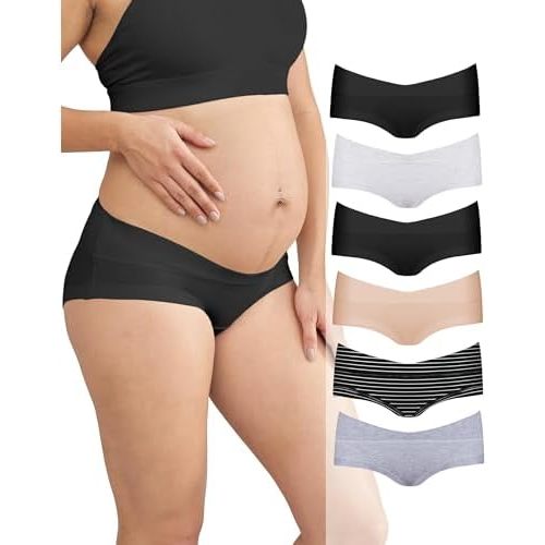 Intimate Portal Maternity Underwear Cotton Pregnancy Postpartum Panties Under the Bump Boyshort Briefs