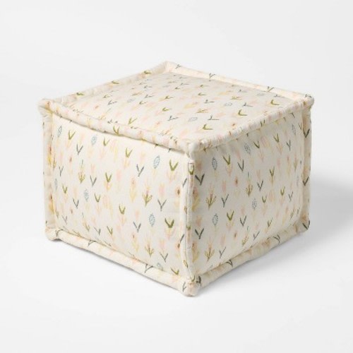 Woven Cotton Printed Pouf Ottoman - Threshold™ designed with Studio McGee