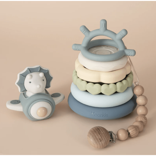 Dino Stacking Teething Rings