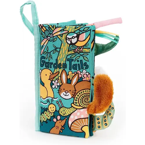 Jellycat Garden Tails Soft Fabric Book for Baby