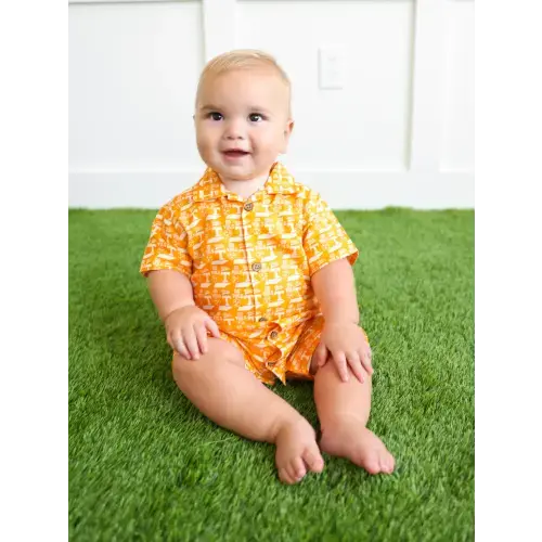 TN Twill Button-Up Onesie | 6-12m