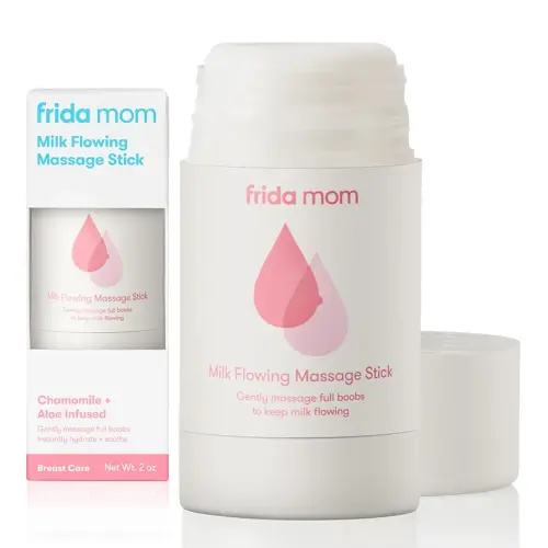 Frida Mom Milk Flowing Massage Stick for Breastfeeding and Nursing Moms, Infused with Chamomile + Aloe to Hydrate and Soothe