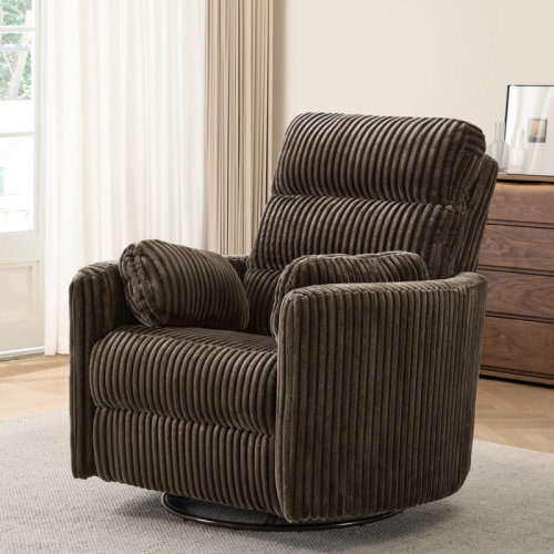 Latitude Run® Modern Swivel Glider Recliner With Adjustable Backrest & Footrest | Wayfair