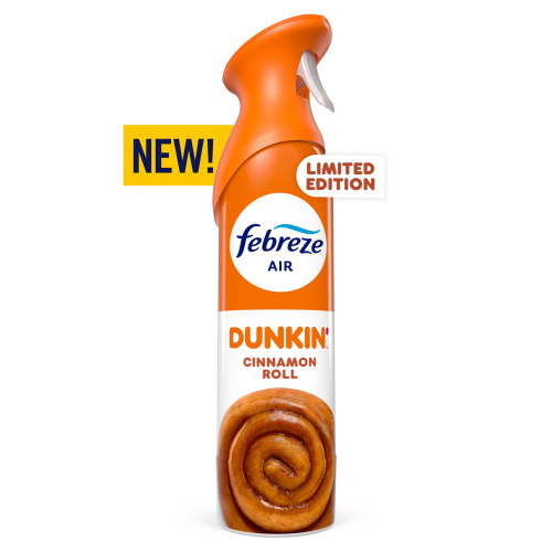 Febreze Odor-Fighting Air Freshener Spray, Room Spray, Dunkin' Cinnamon Roll, 8.1 Fl oz, 1 Count