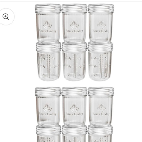6oz Glass Breast Milk Storage Containers