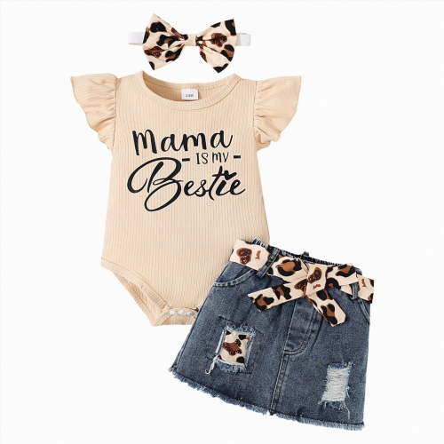 TOWED22 Baby Girl Clothes Newborn Summer Outfits Short Sleeve Romper Ruffle Bloomers Shorts with Headband White,3-6 M