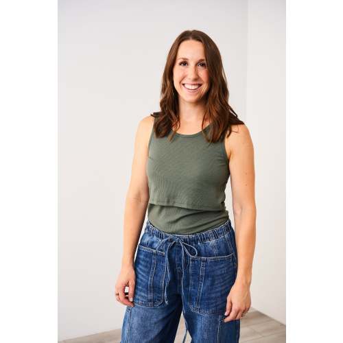 Latched Mama Ribbed Nursing Tank
