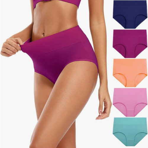 Molasus Women's Cotton Underwear High Waisted Full Coverage Ladies Panties (Regular & Plus Size)