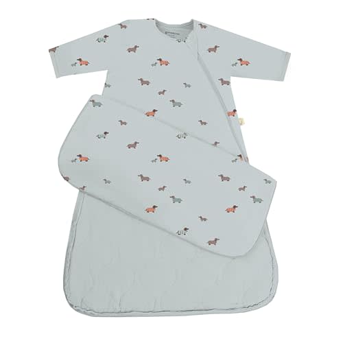 GUNAMUNA Long-Sleeve Sleep Sack for Babies, Wearable Sleep Bags, Soft Rayon, 1.0 TOG, Essentials for Newborns