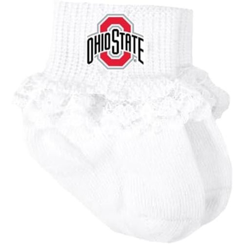 Ohio State Buckeyes Baby Socks with Lace