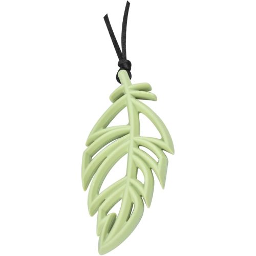 Leaf - Chew Necklaces for Sensory Kids,Adults Chewy Necklaces,Baby Teething Necklace for Mom,Silicone Pendant Jewelry BPA-Free