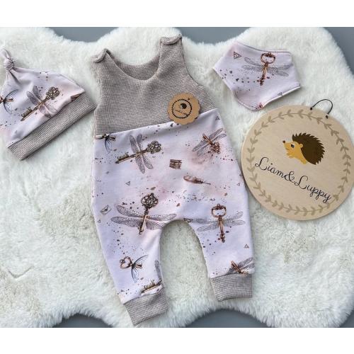 Baby Romper Romper Dungarees Baby Newborn Waffle Jersey Beige Romper Pants French Terry Wizard School Owls Unisex Harry Potter Romper