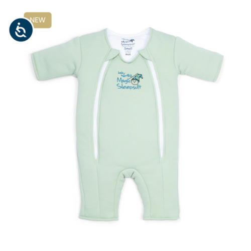 Sage Green Baby Merlin’s Magic Sleepsuit – 100% Cotton Sleep Solution