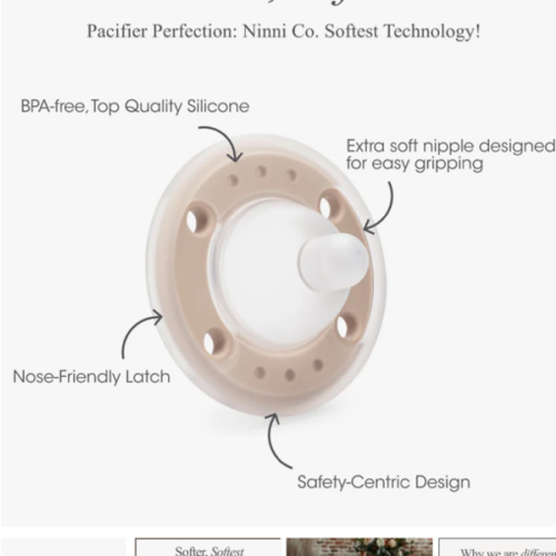 Ninni Pacifier Oatmeal 2 Pack