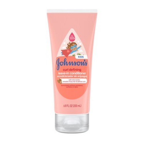 Johnson's Kids Curl Defining Leave-In Conditioner, Shea Butter, Gentle for Toddlers' Hair - 6.8 fl oz