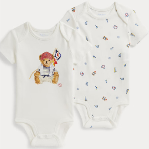 Polo Bear Cotton Bodysuit 2-Pack