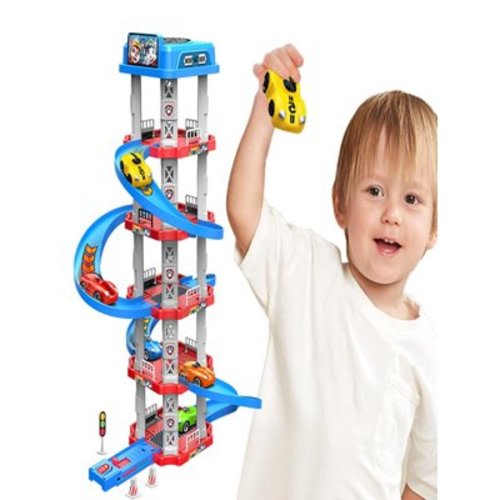 Clearance! SSNTSY Education Kids Car Ramp | Race Car Ramp Track Toy | Ramp Racer Toy Kids Track Toy Car Race Track for Toddler 13 with 2 Toddler Car Ramp Racer Toys
