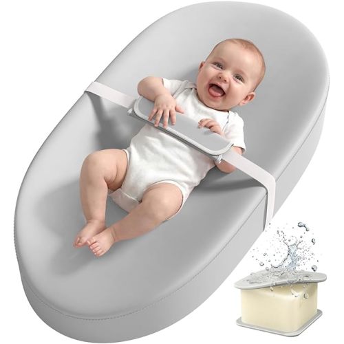 YENING Wipeable Changing Pad for Dresser Waterproof Leather Baby Diaper Changing Pads Washable Nursery Change Mat Beige
