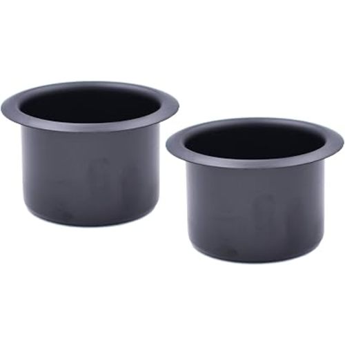 2Pcs Metal Sofa Recliner-Handles Cup Holder Insert Replacement Drink Can Holder for Sofa Boat Rv Couch Car Truck Poker Table, Black