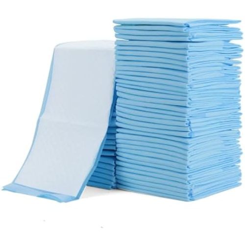 Rocinha 100 Pack Disposable Changing Pads Baby Disposable Underpads Waterproof Diaper Changing Pad Breathable Underpads Bed Table Protector Mat (17 x 13 Inches)