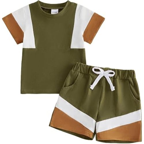 Kupretty Baby Boy Clothes Toddler Summer Outfit Fishing T-Shirt Tees Shirt + Shorts 6 12 18 24 Months 2T 3T Clothing Set