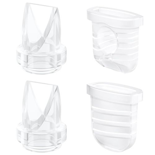 2pcs Duckbill Valves and 2pcs Silicone Diaphragms Compatible with Lansinoh Discreet Duo, eufy E10 S1 S1 Pro,NCVI Nuliie NICEGREEN Life S32 Breast Pump Replacement Parts, S32 Breast Pump Accessories