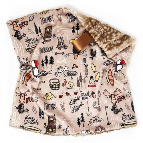 Lovey: Brown Alaska. Lovey. Alaska Lovey. Bear Lovey. Lovie. Baby Lovey. Lovie. Minky Lovey. Lovey for Babies. Baby Gift. Mountain Lovie.