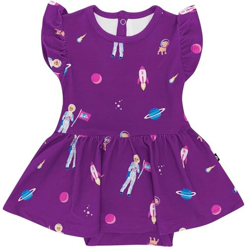 12-18 mo: Barbie Astronaut: KYTE BABY Bamboo Twirl Bodysuit Dress