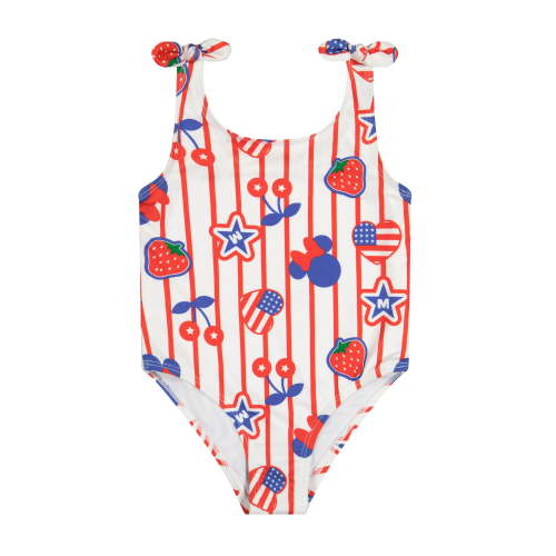 Minnie Mouse Stripe Toddler Girl One-Piece Swimsuit, Sizes 12 Months-5T