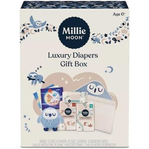 Millie Moon Luxury Disposable Diapers, Gift Box, 20 Count