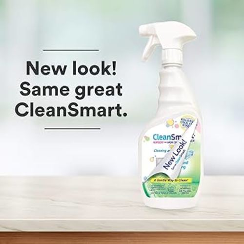 Amazon.com : CleanSmart Nursery & High Chair Cleaner, 23 Ounce Bottle (Pack of 2), Hypochlorous Naturally Kills 99.9% of Viruses like RSV & Flu with Zero Residue : Health & Household