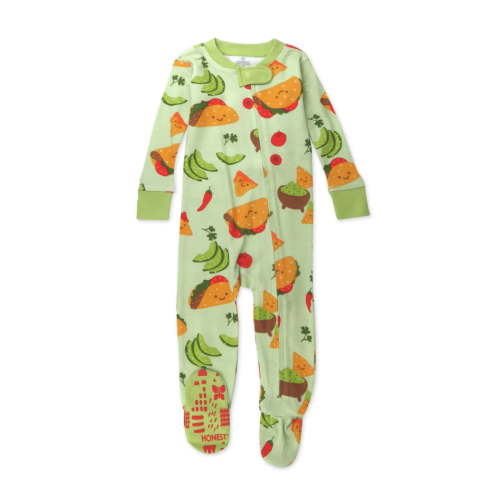 Honest Baby Clothing Organic Cotton Boy/Girl Long Sleeve Snug-Fit Footed Pajamas (12 - 24 Months)