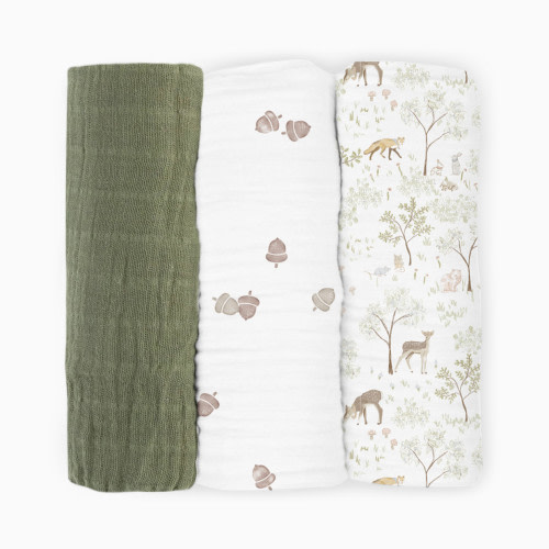 Little Unicorn Cotton Muslin Swaddle 3 Pack - Woodland Friends