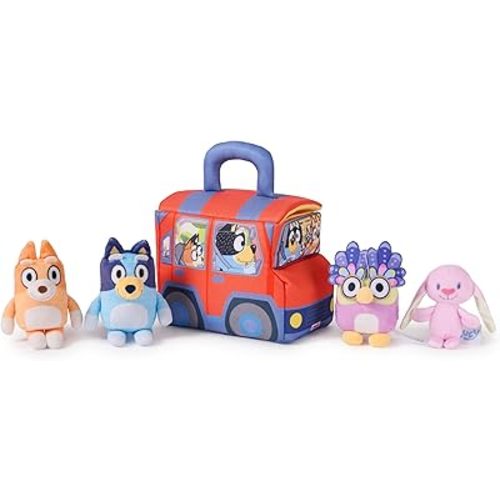 GUND Bluey 5-Piece Plush Playset, Official Bluey Stuffed Animals and Sensory Toys for Babies and Toddlers, 7”