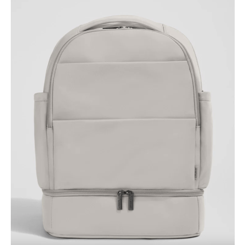 The Double Diaper Backpack in Cloud Grey