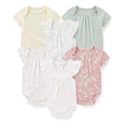 JELYLOVE Fashion Baby Boy Girl Bodysuits 6-Pack Casual Cotton Soft Infants Outfit New born Clothes