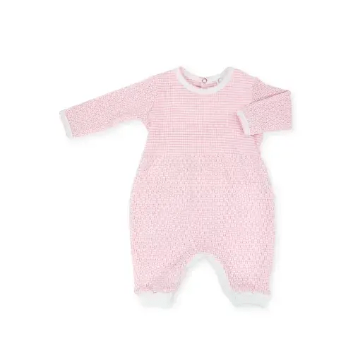 Paty Solid Color Knit Romper with Key-Hole Back | Posh Tots Children's Boutique