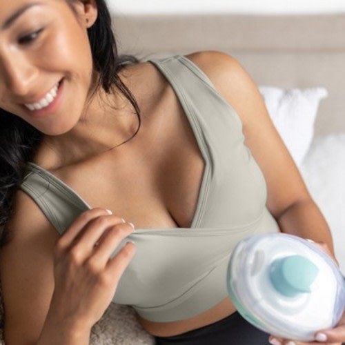 Love and Fit Everyday Luxe® 3.0 Nursing & Hands-Free Pumping Bra Sage Green L