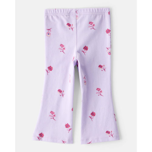 Baby Girl Floral Cotton Flare Pull-On Stretch Leggings - Purple - Carter's | Carter's